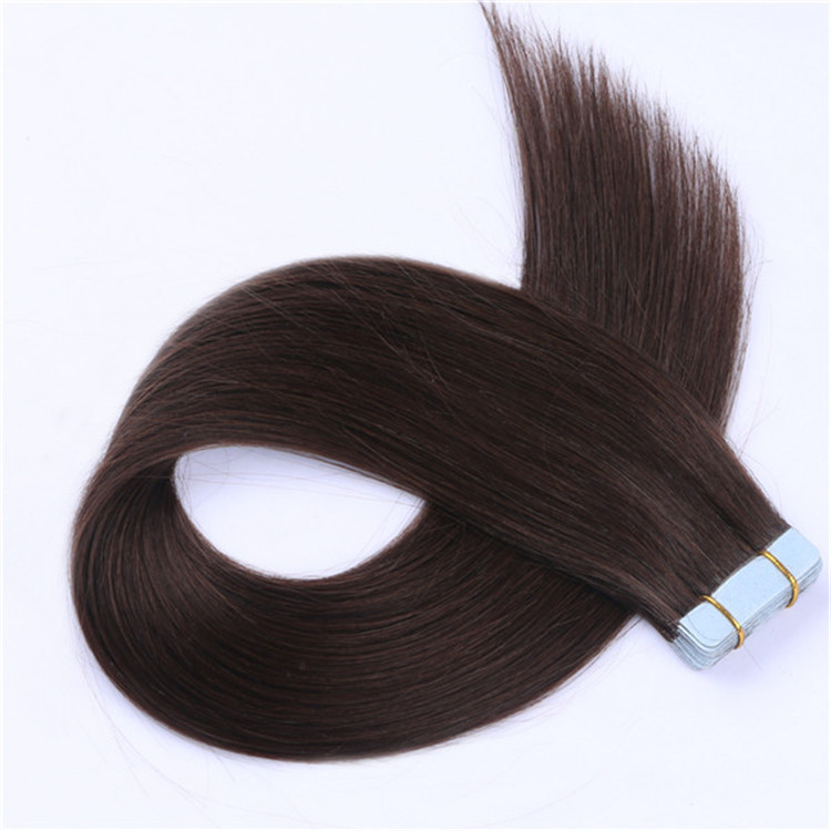 Wholesale double drawn human hair tape in hair extensions QM148